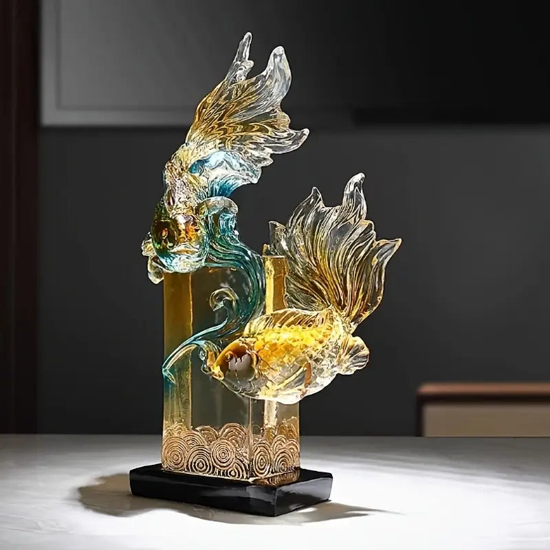 Koi Fish Art Sculpture