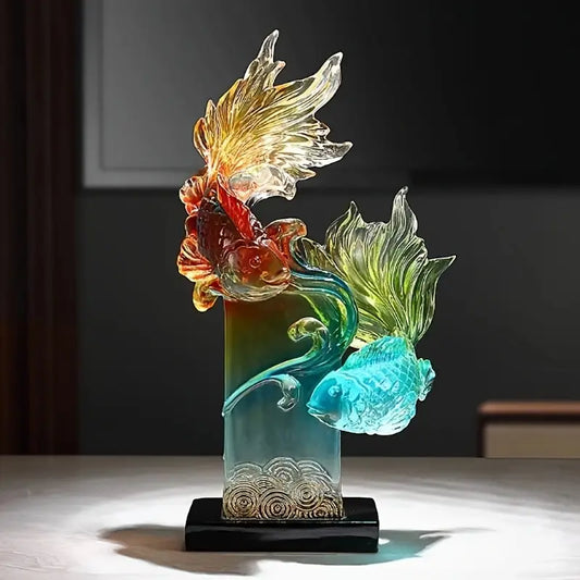 Koi Fish Art Sculpture